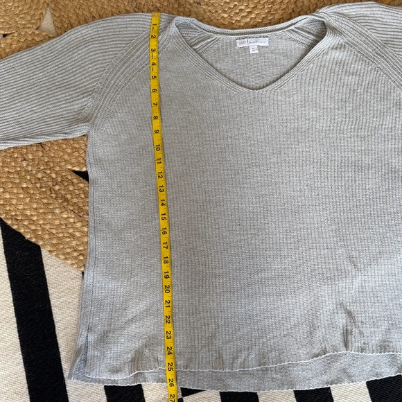 Bare Knitwear V-Neck Sweater in Light Gray - Picture 6 of 8